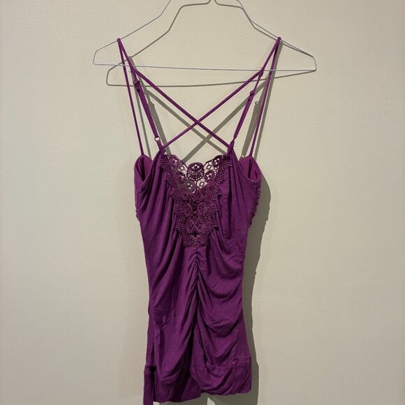 XOXO Bright Purple Y2K Camisole Top - Women's S - Picture 8 of 9